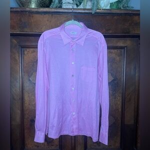 EUC Kiton- Nerano Jersey Shirt in PINK. Size 18.5/46